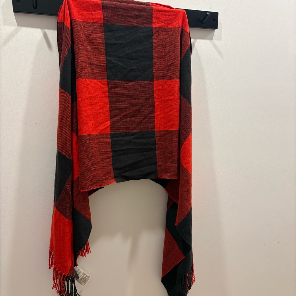 GAP Red and Black Checkered Scarf